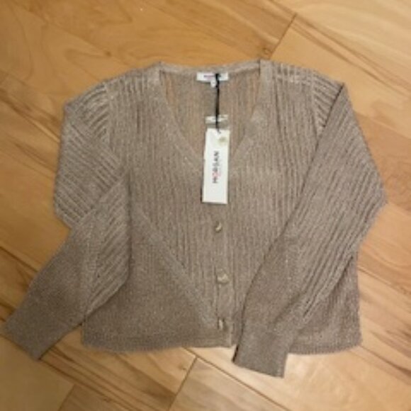 Morgan de Toi - NWT Openwork long-sleeved cardigan gold yellow women in  Medium - Picture 9 of 9